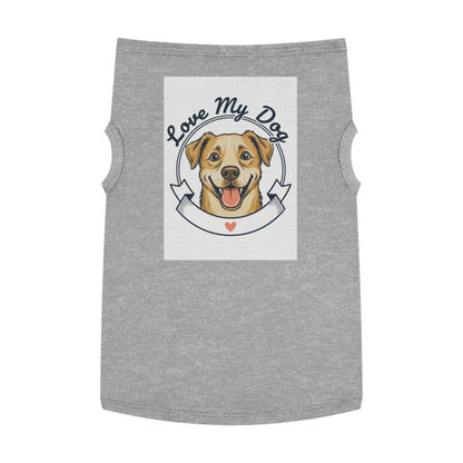 Dog Love Pet Tank Top - "Love My Dog" Cute Smiling Pup Graphic