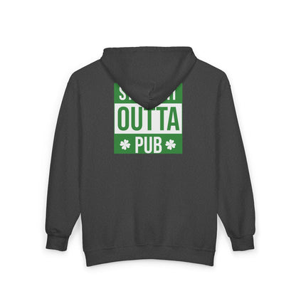 Cheers! Beer Zip Hoodie — ‘Straight Outta Pub’ St. Patrick’s Day Sweatshirt