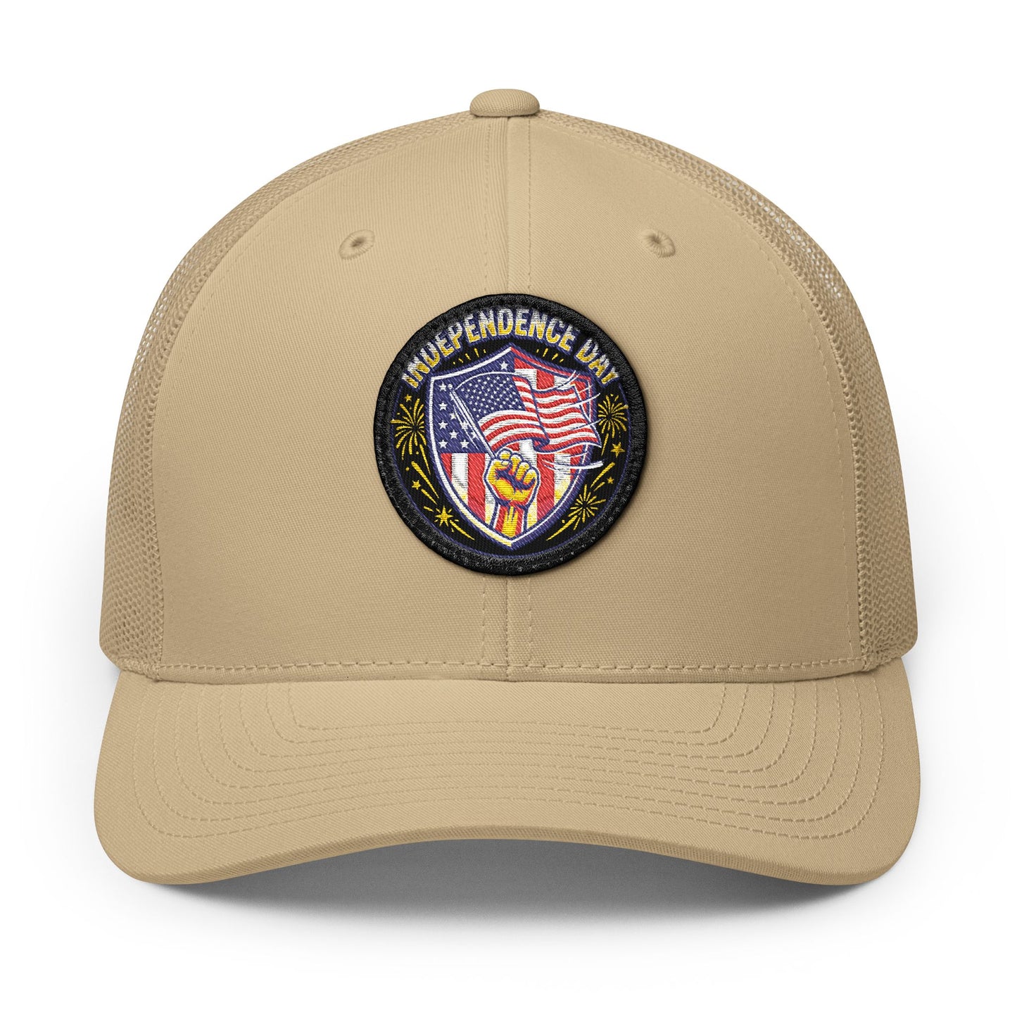 American Flag Patch Trucker Cap – Embroidered Snapback Baseball Hat
