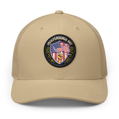 American Flag Patch Trucker Cap – Embroidered Snapback Baseball Hat