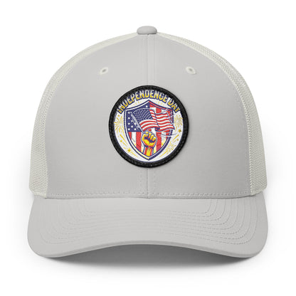 American Flag Patch Trucker Cap – Embroidered Snapback Baseball Hat