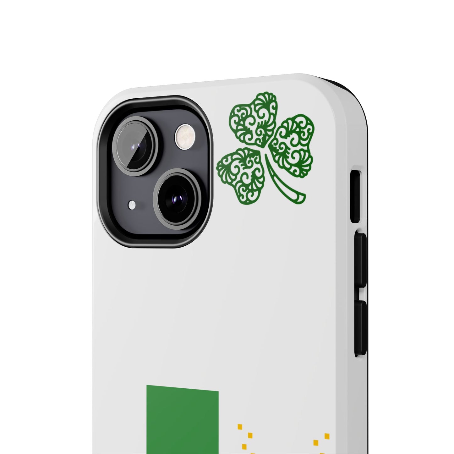 St. Patrick's Pixel Leprechaun Tough Phone Case — Shamrock & Beer Mug