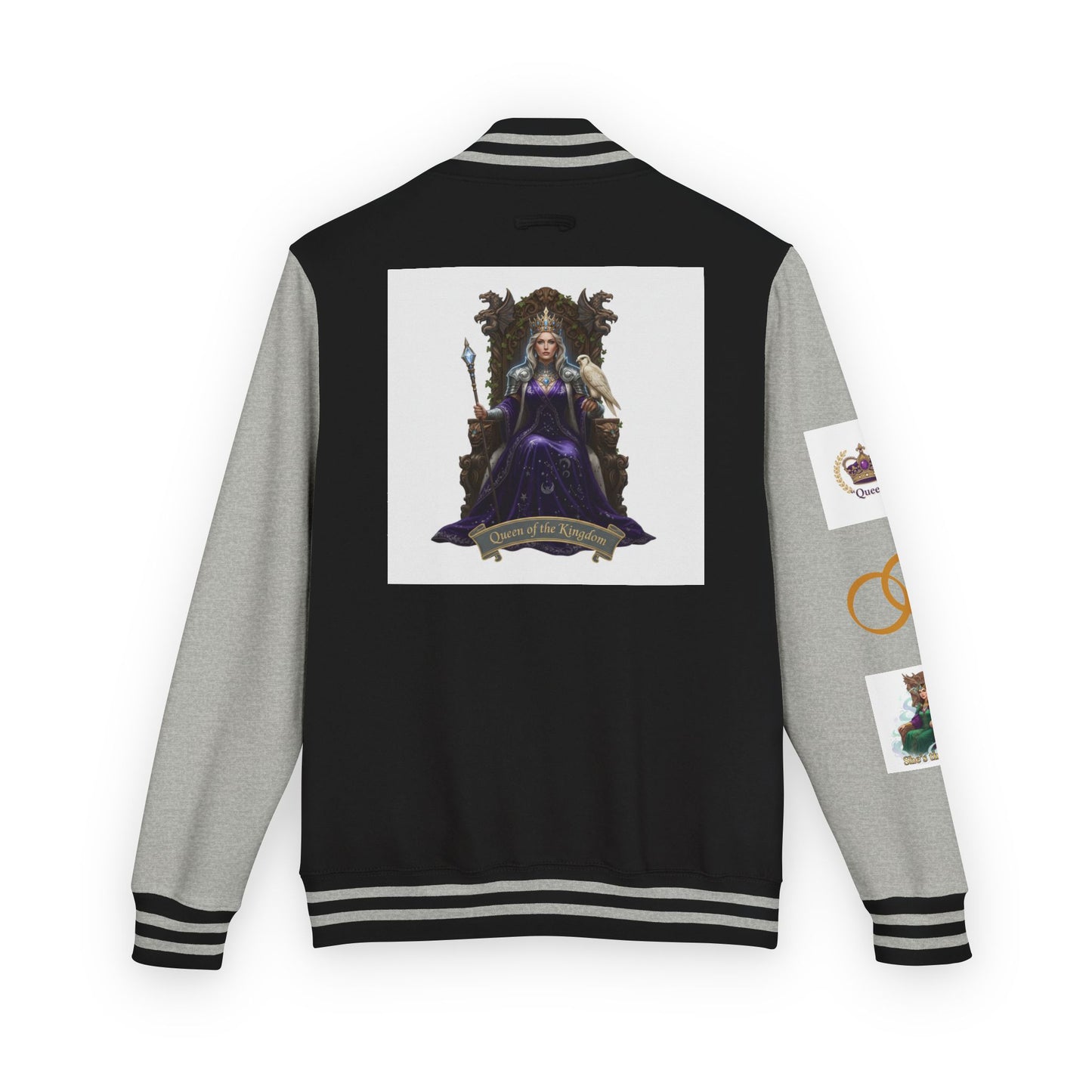 Letterman Jacket — Gothic Queen Illustration Varsity Jacket