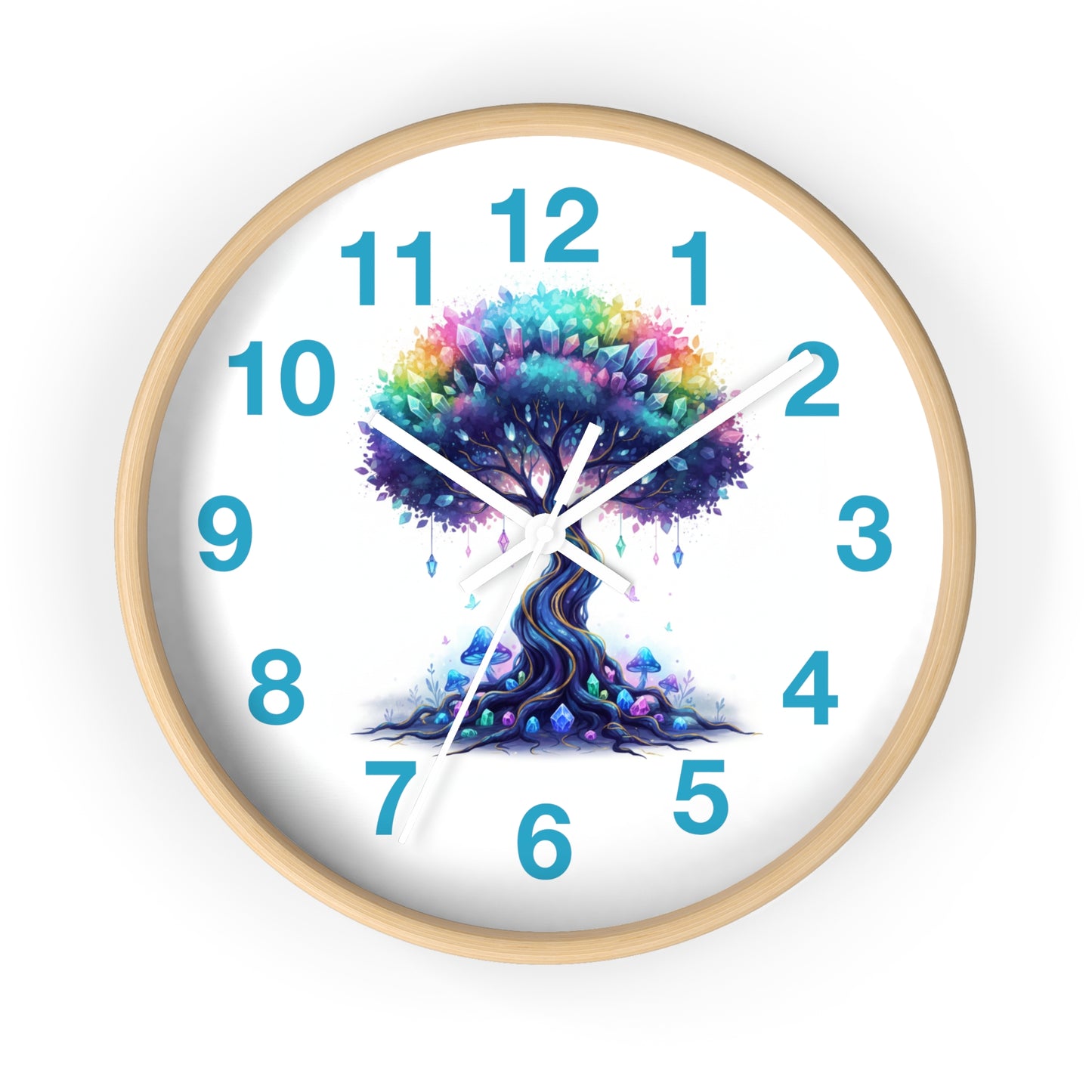 Colorful Tree Wall Clock — Rainbow Tree Home Decor Clock
