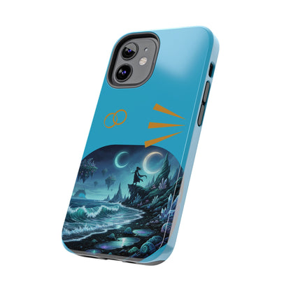 Tough Phone Case — Mystic Moonlit Shore Illustration