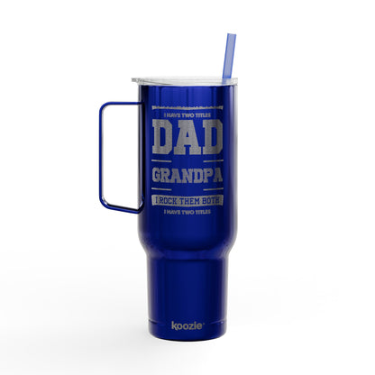 40oz Engraved Dad Tumbler with Lid & Straw - Insulated Travel Cup for Father’s Day