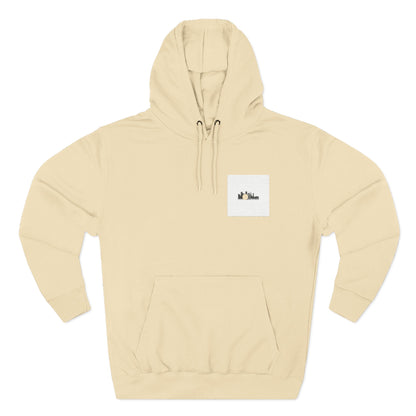 Minimalist Cat Dot-Art Hoodie — Small Chest Graphic Fleece Pullover