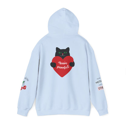 Mom Superhero Hoodie — “I don’t need superpowers, I am a MOM” Cat Heart Design