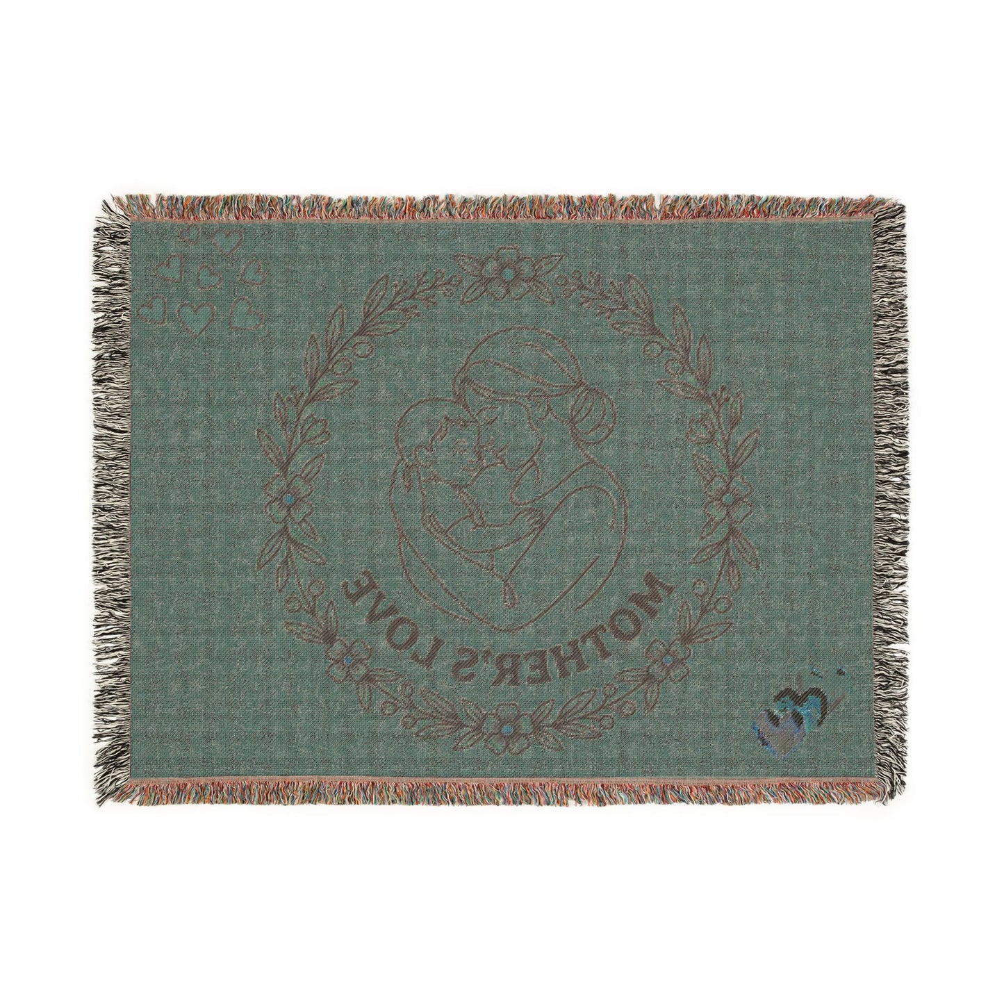 Mother's Love Woven Blanket — Soft Decorative Throw for New Moms & Mother's Day Gift