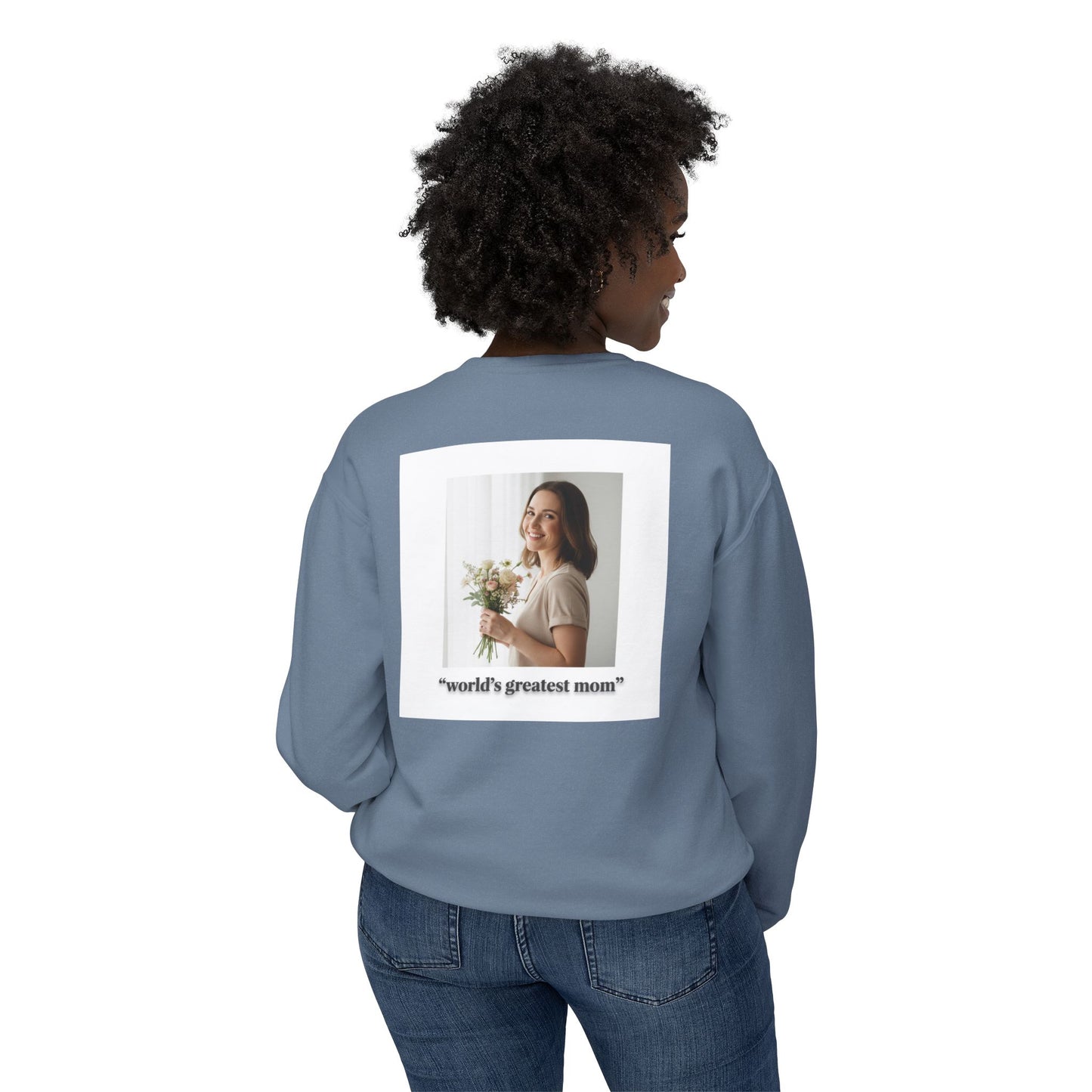 World's Greatest Mom Crewneck Sweatshirt – Floral Award Design, Mother's Day Gift