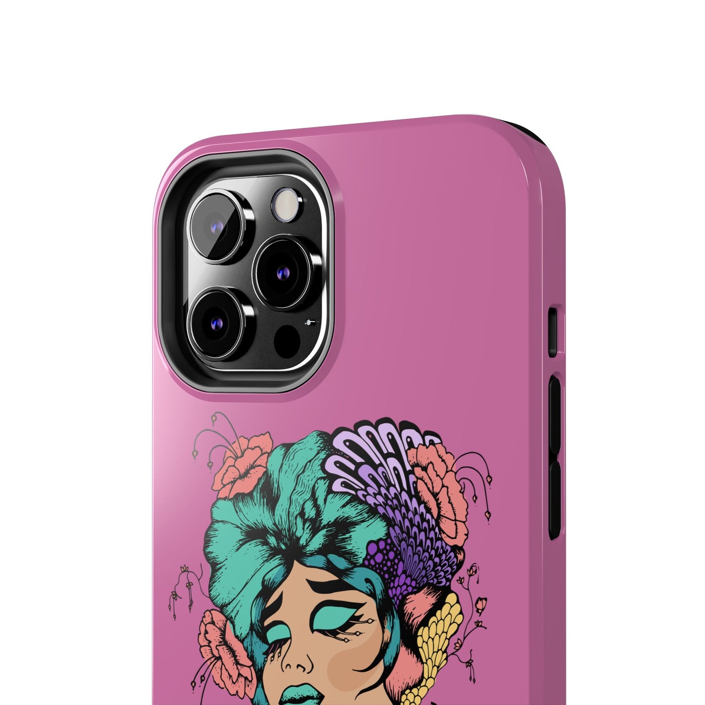 Tough Phone Case — Retro Floral Femme Illustration, Protective Art Phone Cover