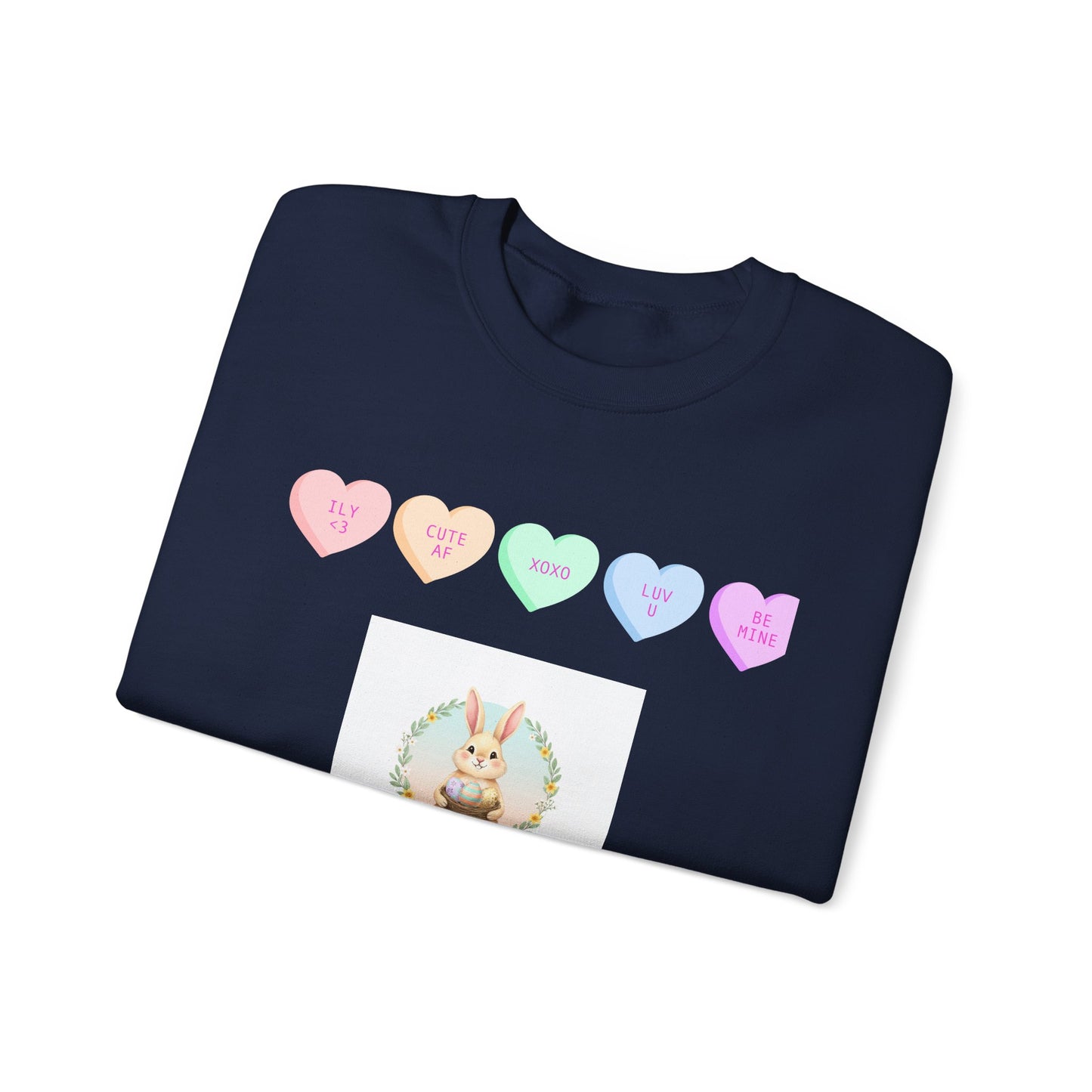 Easter Bunny & Candy Hearts Crewneck Sweatshirt