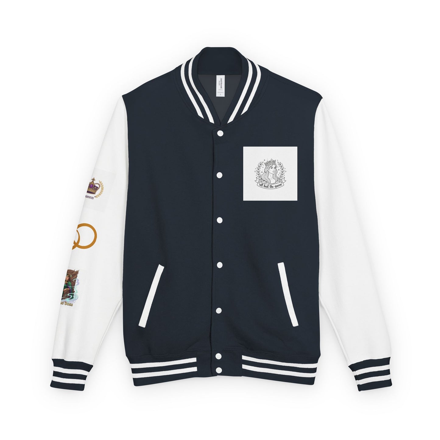 Letterman Jacket — Gothic Queen Illustration Varsity Jacket