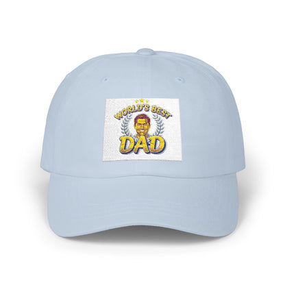 Dad Lion Patch Cap — Classic Embroidered “World's Best Dad” Baseball Hat