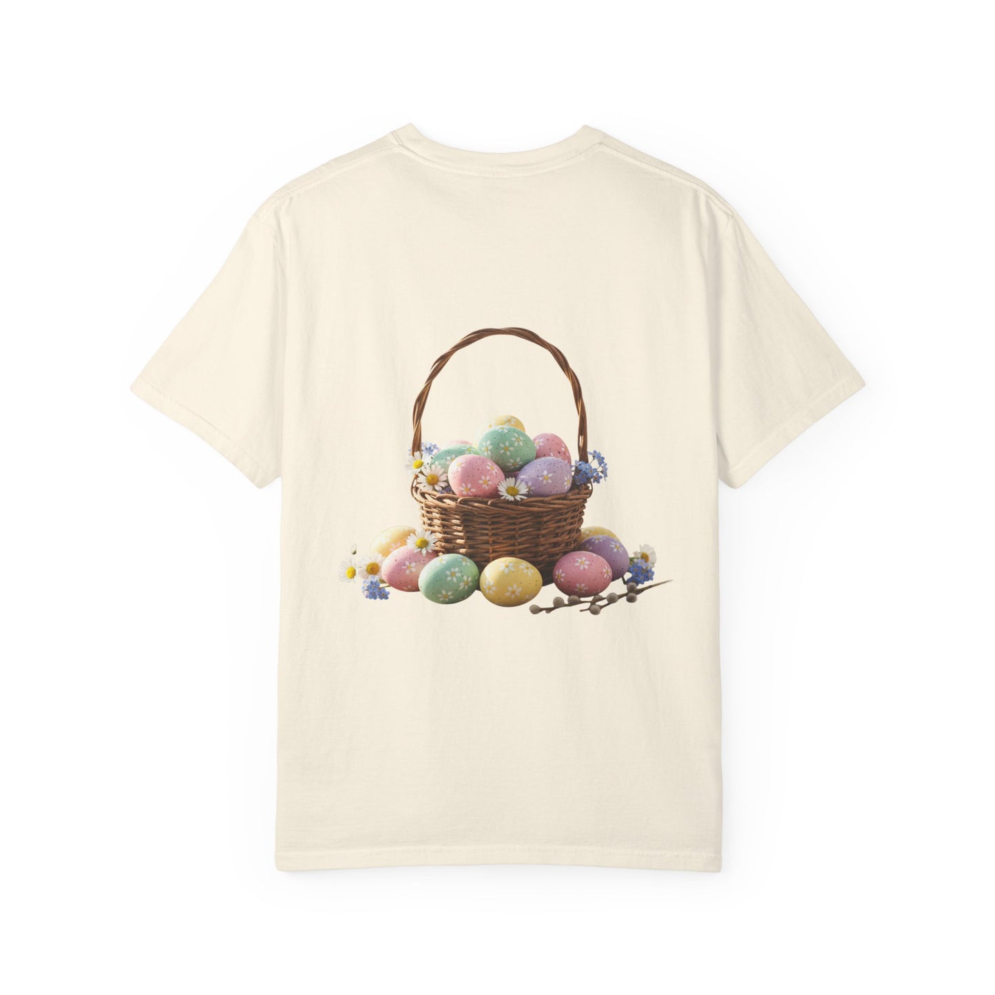 Easter Egg T-Shirt — Pastel Painted Egg & Basket Graphic