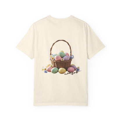 Easter Egg T-Shirt — Pastel Painted Egg & Basket Graphic