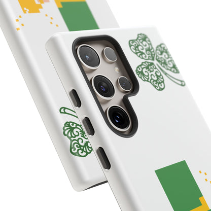 St. Patrick’s Pixel Leprechaun Phone Case — Cute Retro Gaming Clover Design