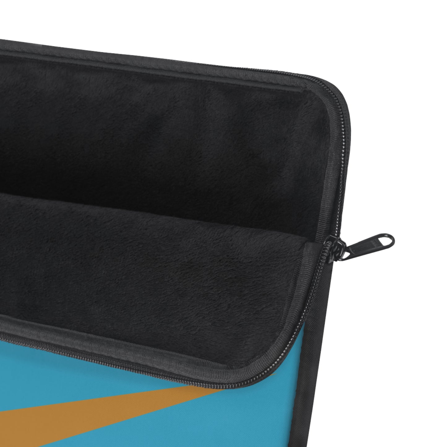 Retro Sunburst Laptop Sleeve — Mid-Century Blue & Gold Design