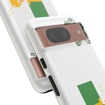 St. Patrick’s Pixel Leprechaun Phone Case — Cute Retro Gaming Clover Design