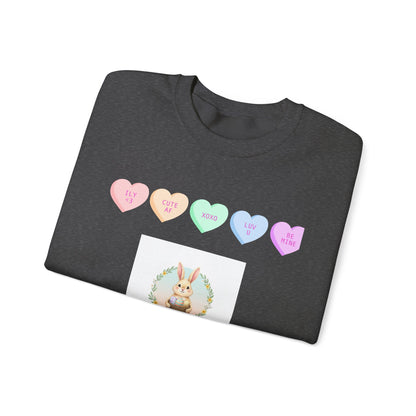 Easter Bunny & Candy Hearts Crewneck Sweatshirt