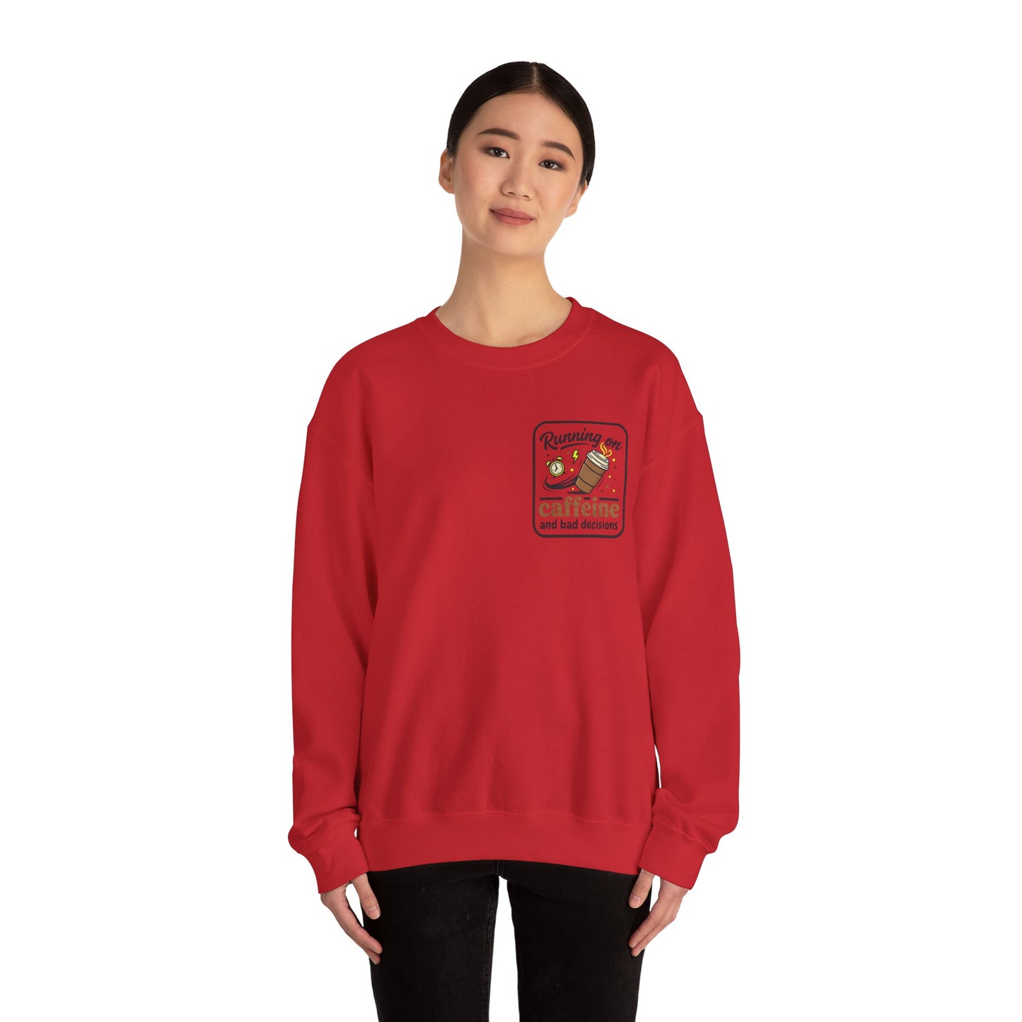 Crewneck Sweatshirt — "Mentally on Vacation, Physically at Work" Coffee Vibe