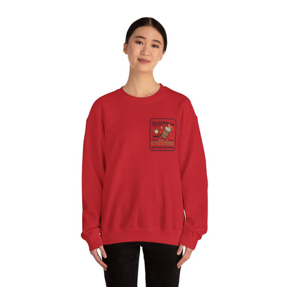 Crewneck Sweatshirt — "Mentally on Vacation, Physically at Work" Coffee Vibe