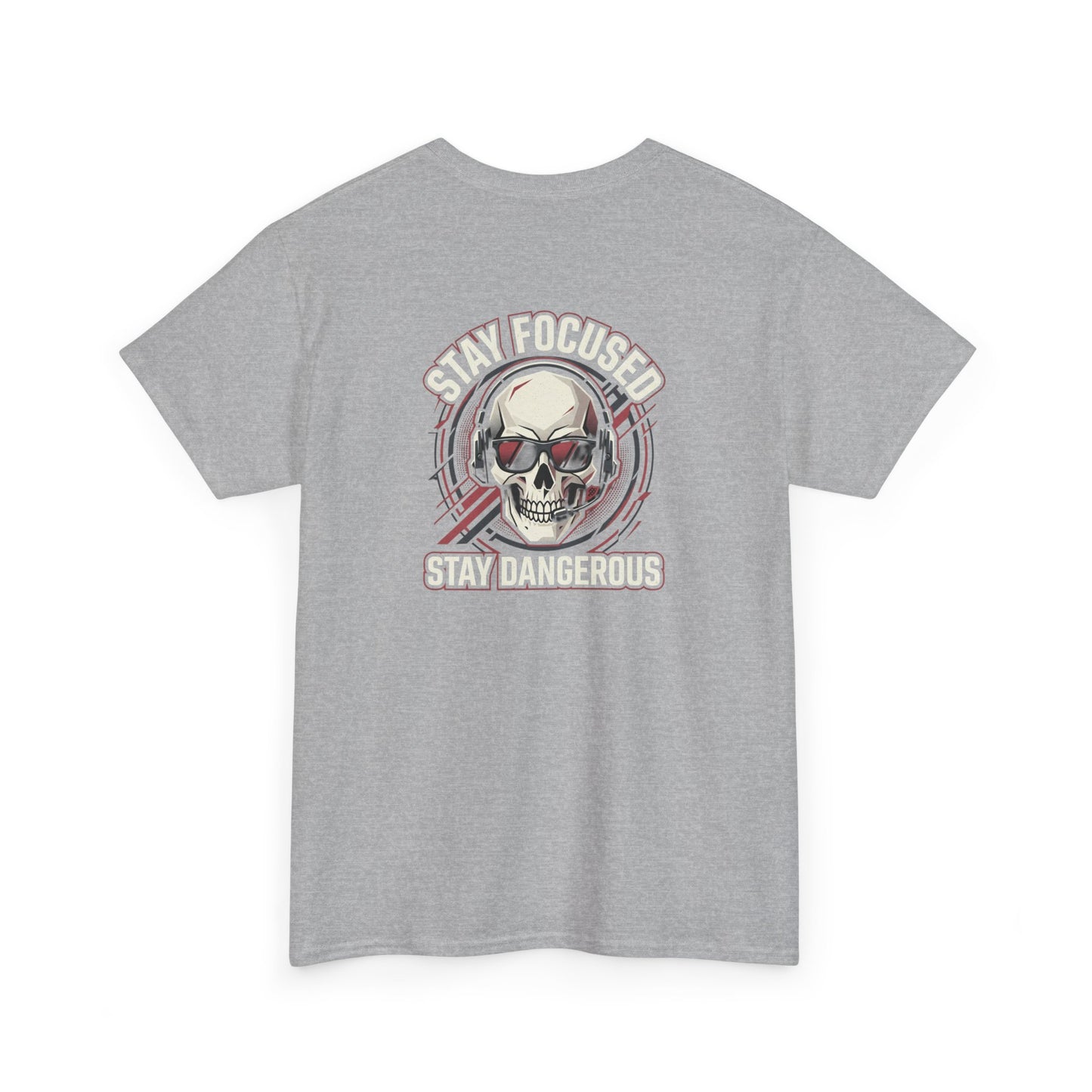 Unisex Heavy Cotton Tee DISCIPLINE OVER FEELINGS , STAY FOCUSED STAY DANGEROUS.