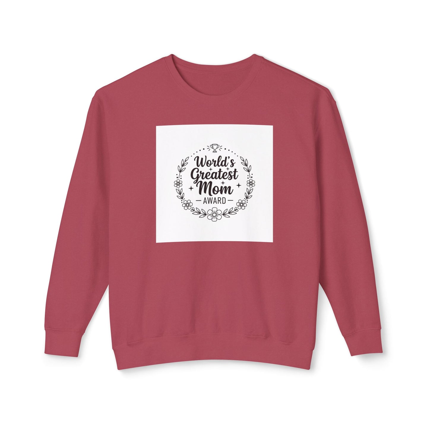 World's Greatest Mom Crewneck Sweatshirt – Floral Award Design, Mother's Day Gift