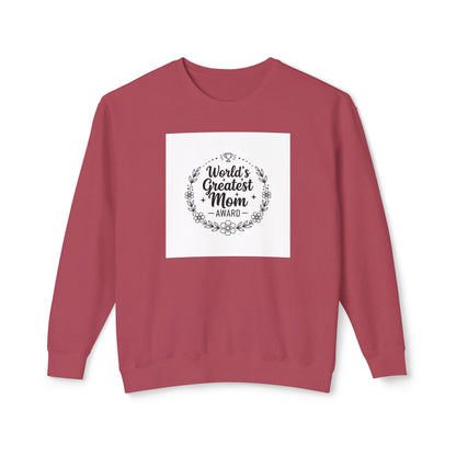 World's Greatest Mom Crewneck Sweatshirt – Floral Award Design, Mother's Day Gift
