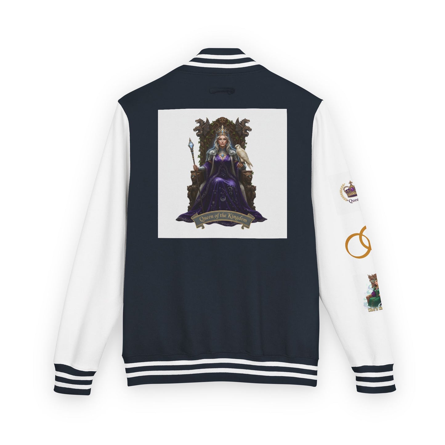 Letterman Jacket — Gothic Queen Illustration Varsity Jacket