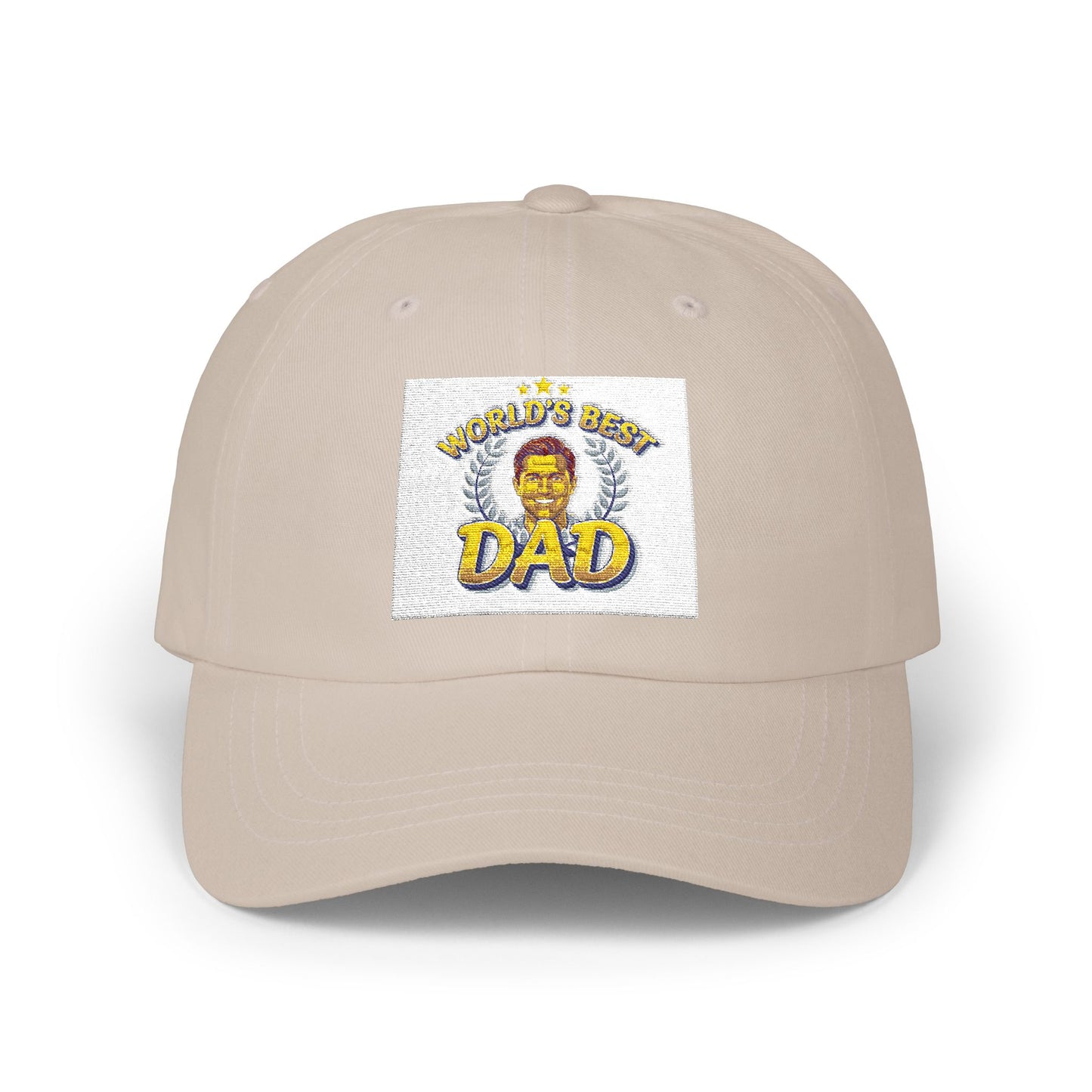 Dad Lion Patch Cap — Classic Embroidered “World's Best Dad” Baseball Hat
