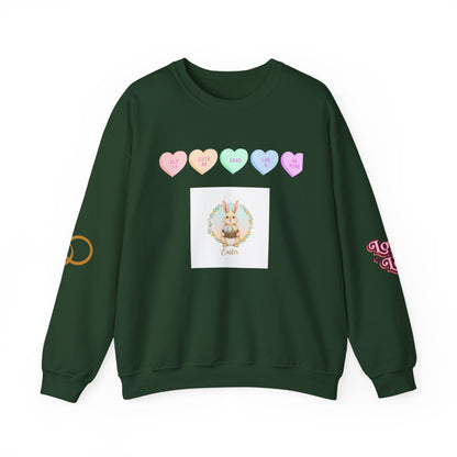 Easter Bunny & Candy Hearts Crewneck Sweatshirt