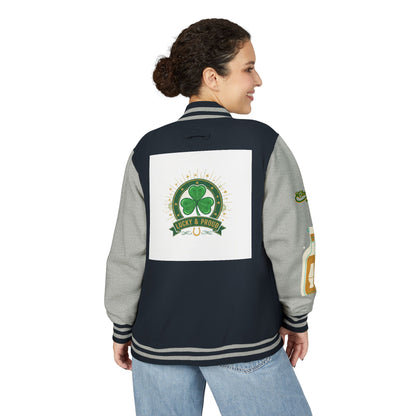 Lucky & Proud Shamrock Letterman Jacket