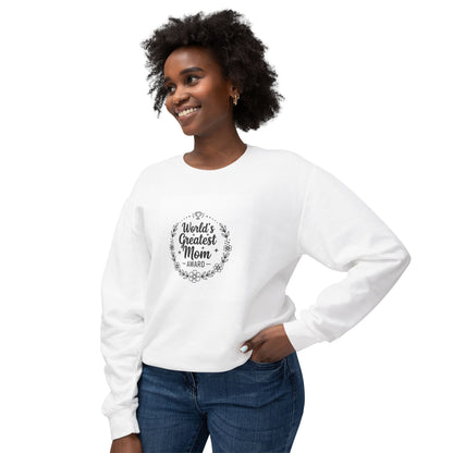 World's Greatest Mom Crewneck Sweatshirt – Floral Award Design, Mother's Day Gift