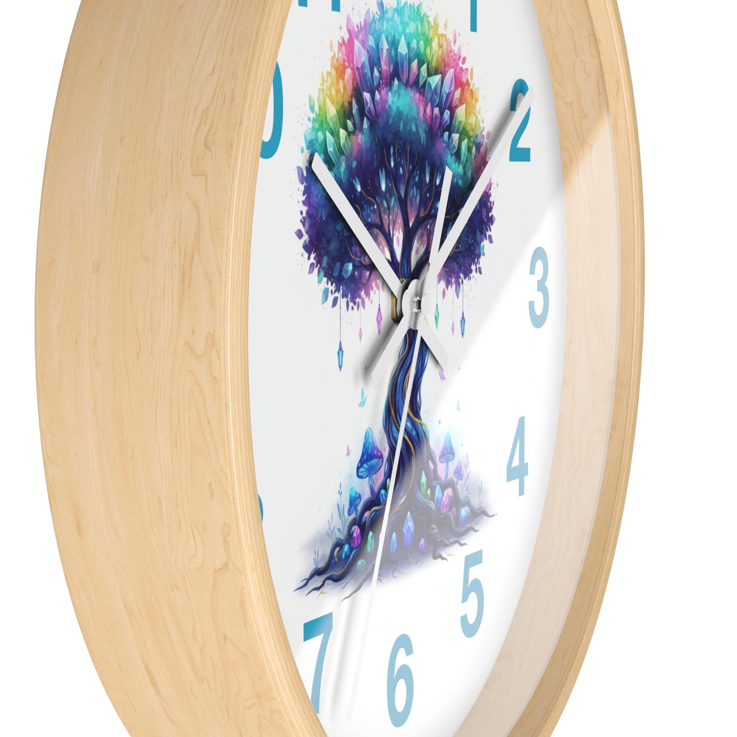 Colorful Tree Wall Clock — Rainbow Tree Home Decor Clock