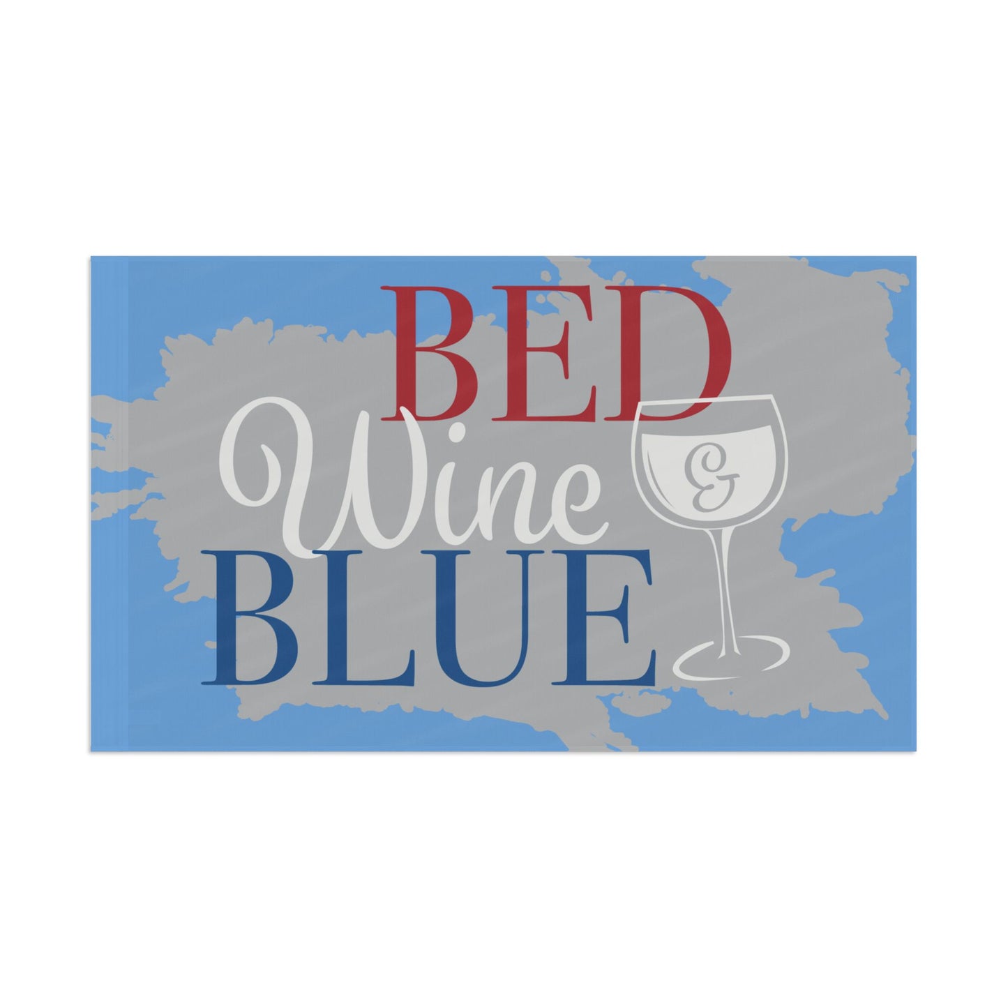 Flag - "Bed Wine & Blue" Decorative Flag