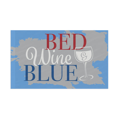 Flag - "Bed Wine & Blue" Decorative Flag