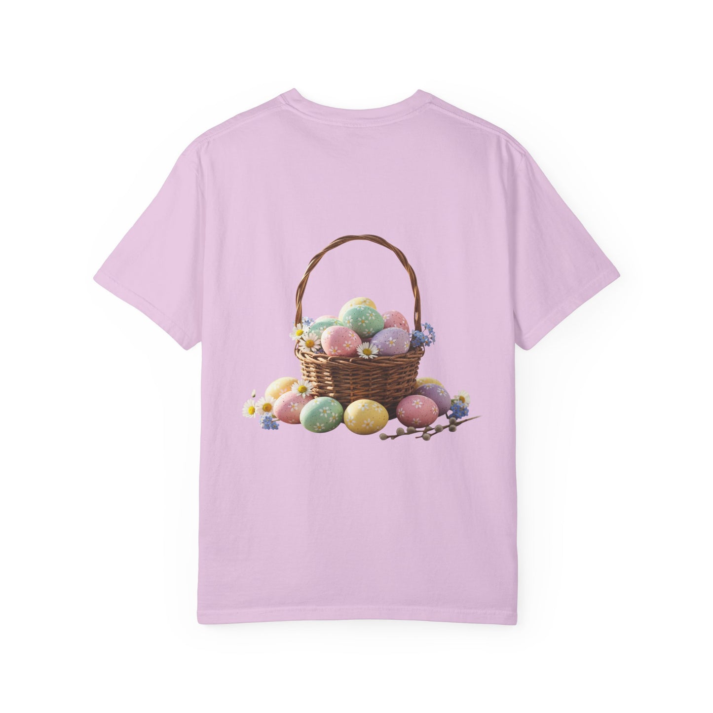 Easter Egg T-Shirt — Pastel Painted Egg & Basket Graphic