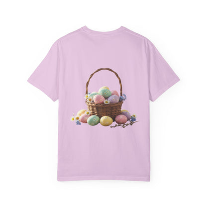 Easter Egg T-Shirt — Pastel Painted Egg & Basket Graphic