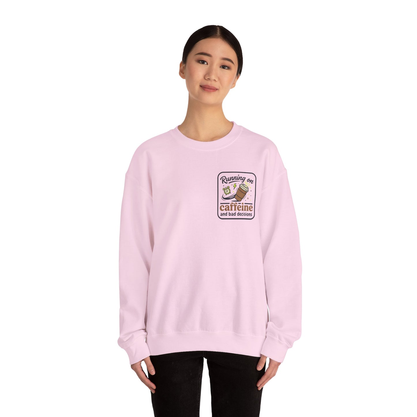 Crewneck Sweatshirt — "Mentally on Vacation, Physically at Work" Coffee Vibe