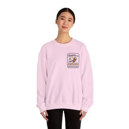 Crewneck Sweatshirt — "Mentally on Vacation, Physically at Work" Coffee Vibe