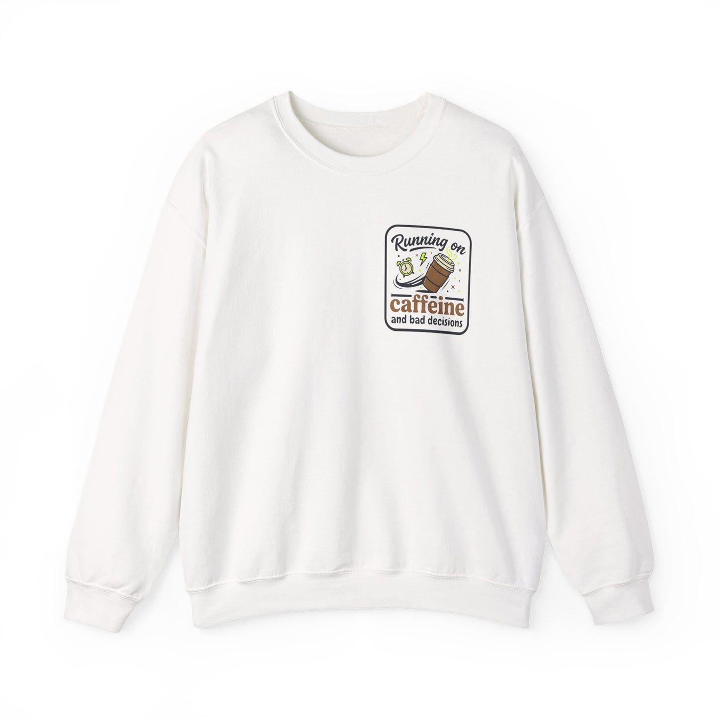 Crewneck Sweatshirt — "Mentally on Vacation, Physically at Work" Coffee Vibe