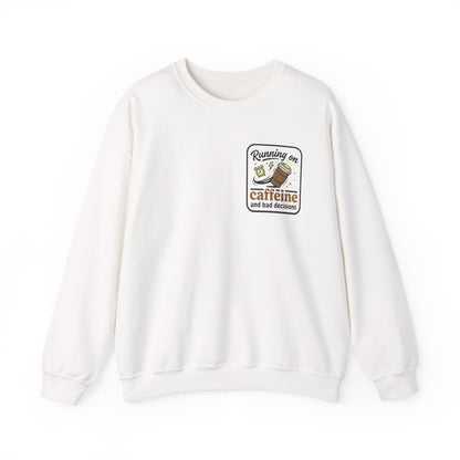 Crewneck Sweatshirt — "Mentally on Vacation, Physically at Work" Coffee Vibe