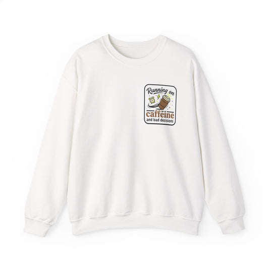 Crewneck Sweatshirt — "Mentally on Vacation, Physically at Work" Coffee Vibe