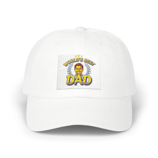 Dad Lion Patch Cap — Classic Embroidered “World's Best Dad” Baseball Hat