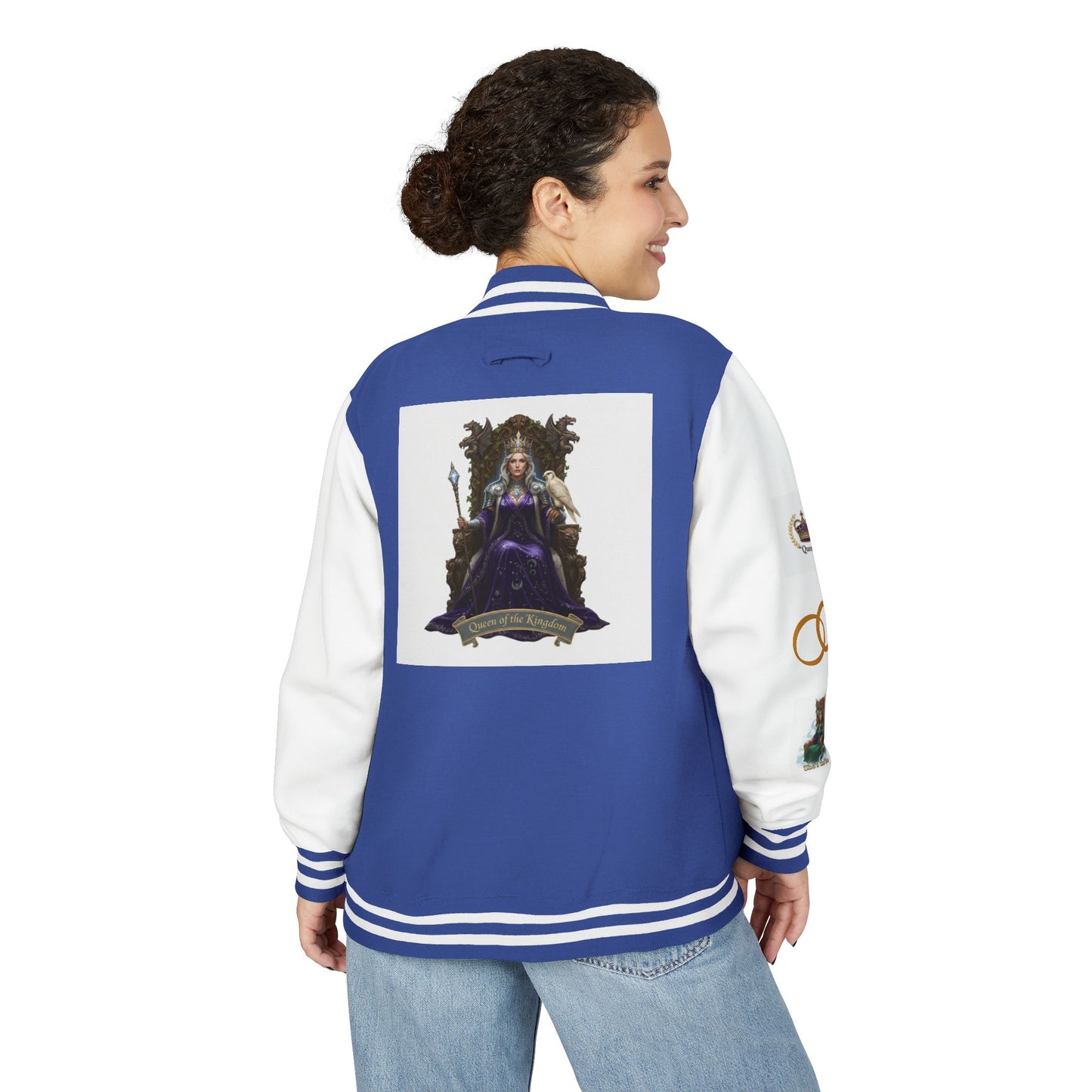 Letterman Jacket — Gothic Queen Illustration Varsity Jacket