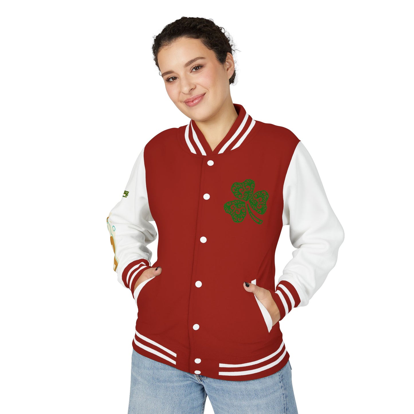Lucky & Proud Shamrock Letterman Jacket