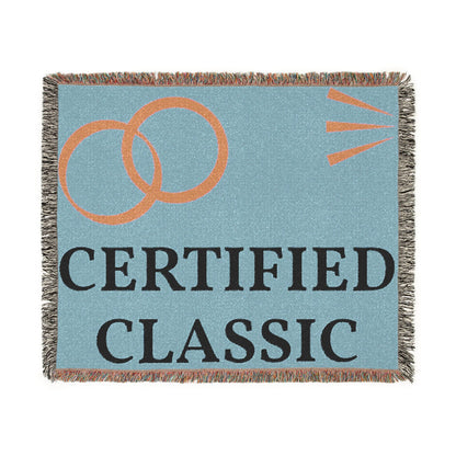 Certified Classic Woven Blanket — Retro Rings Throw for Living Room & Gift