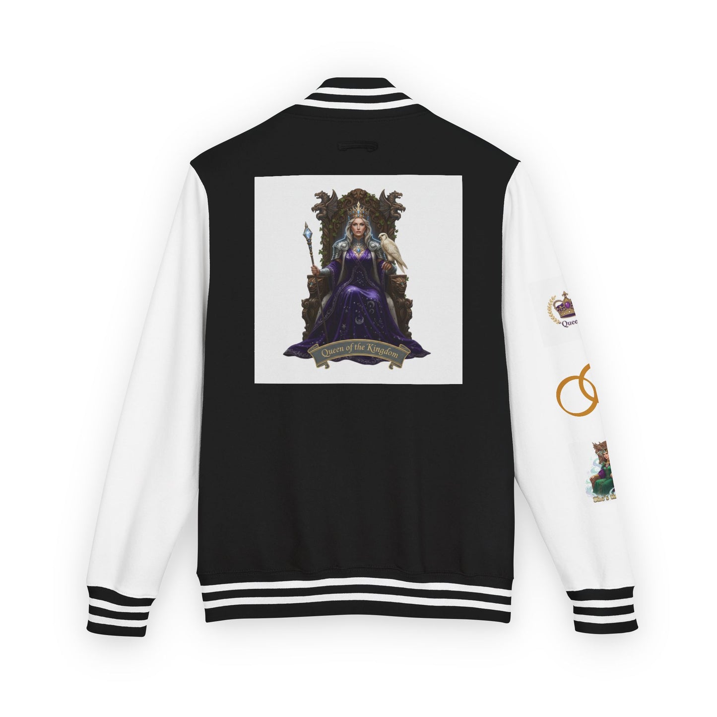 Letterman Jacket — Gothic Queen Illustration Varsity Jacket
