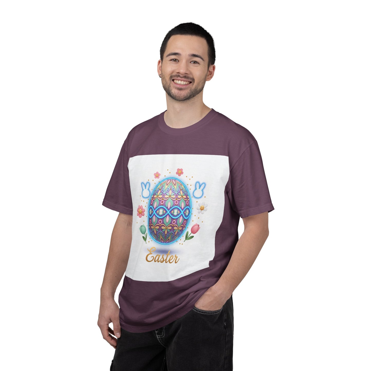 Easter Egg T-Shirt — Pastel Painted Egg & Basket Graphic